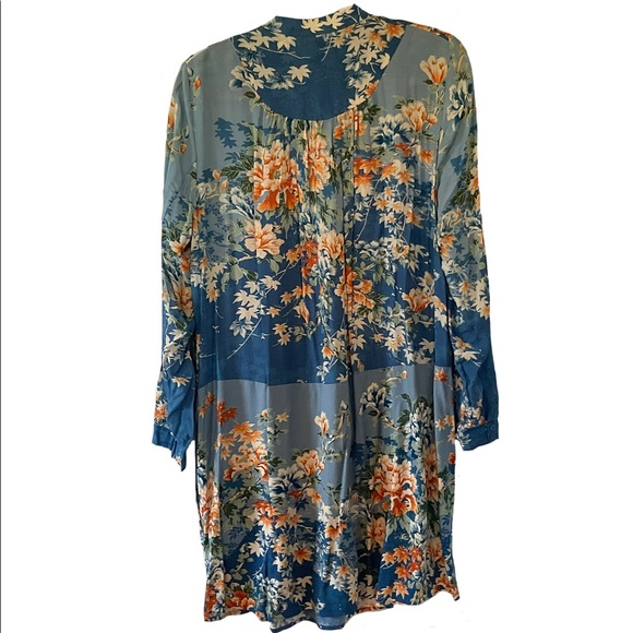 Anthropologie Floral Blue Dress - Picture 7 of 8